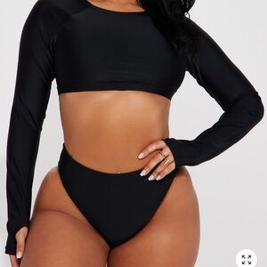 Fashion Nova Black Bikini Set